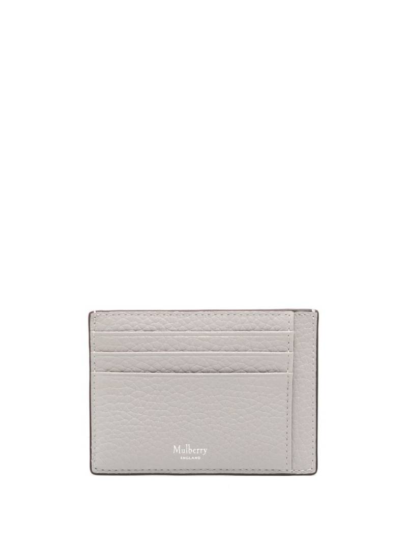 Mulberry grained-texture leather card holder - Grey von Mulberry