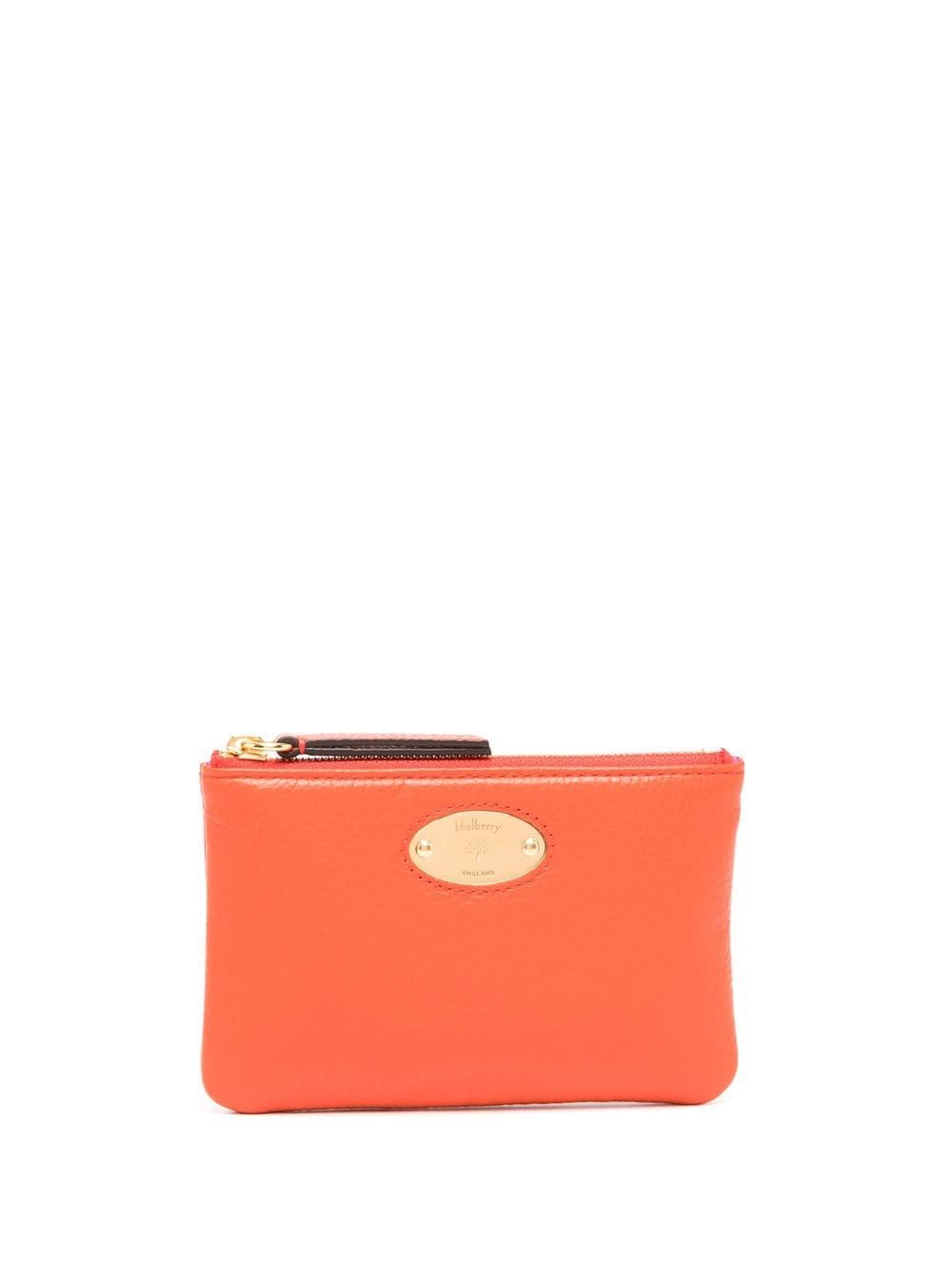 Mulberry logo-embellished zip cardholder - Orange von Mulberry