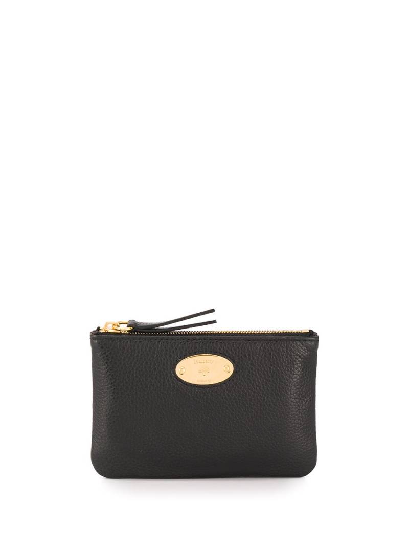 Mulberry logo plaque coin pouch - Black von Mulberry