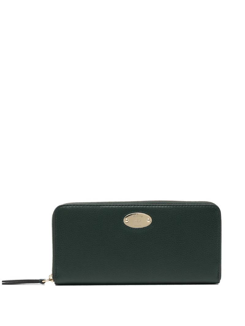 Mulberry logo-plaque zipped purse - Green von Mulberry