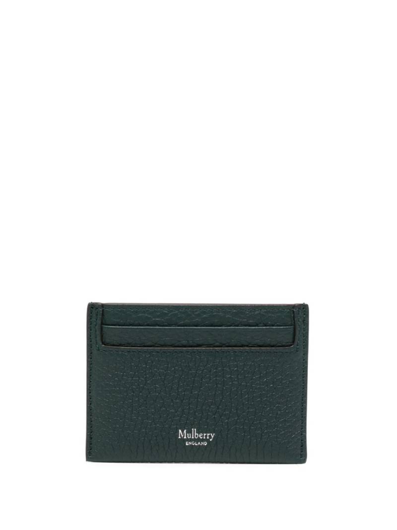 Mulberry logo-print leather cardholder - Green von Mulberry