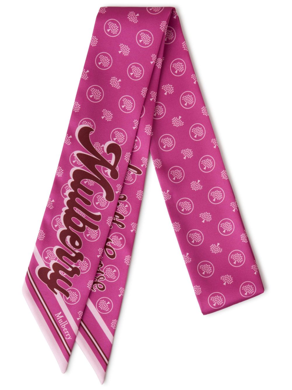 Mulberry logo-print scarf - Pink von Mulberry