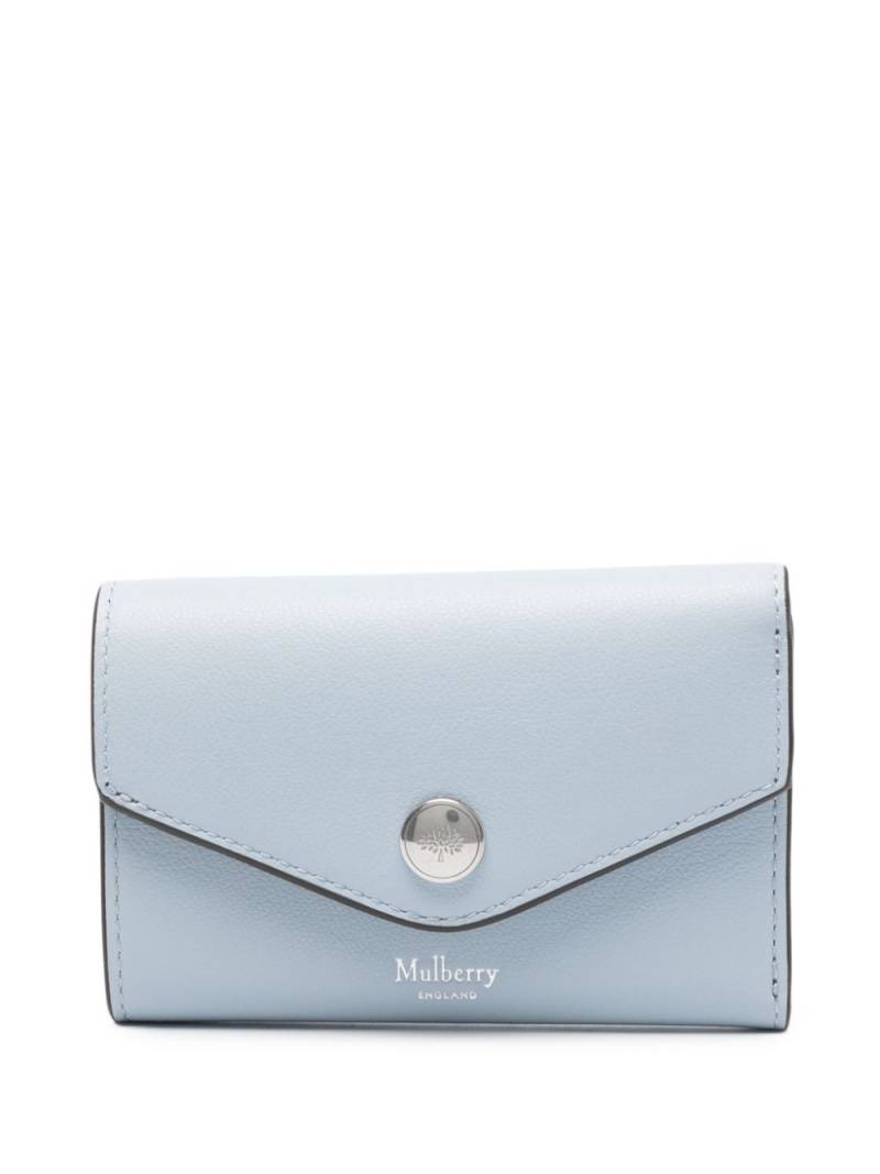 Mulberry logo-stamp leather wallet - Blue von Mulberry