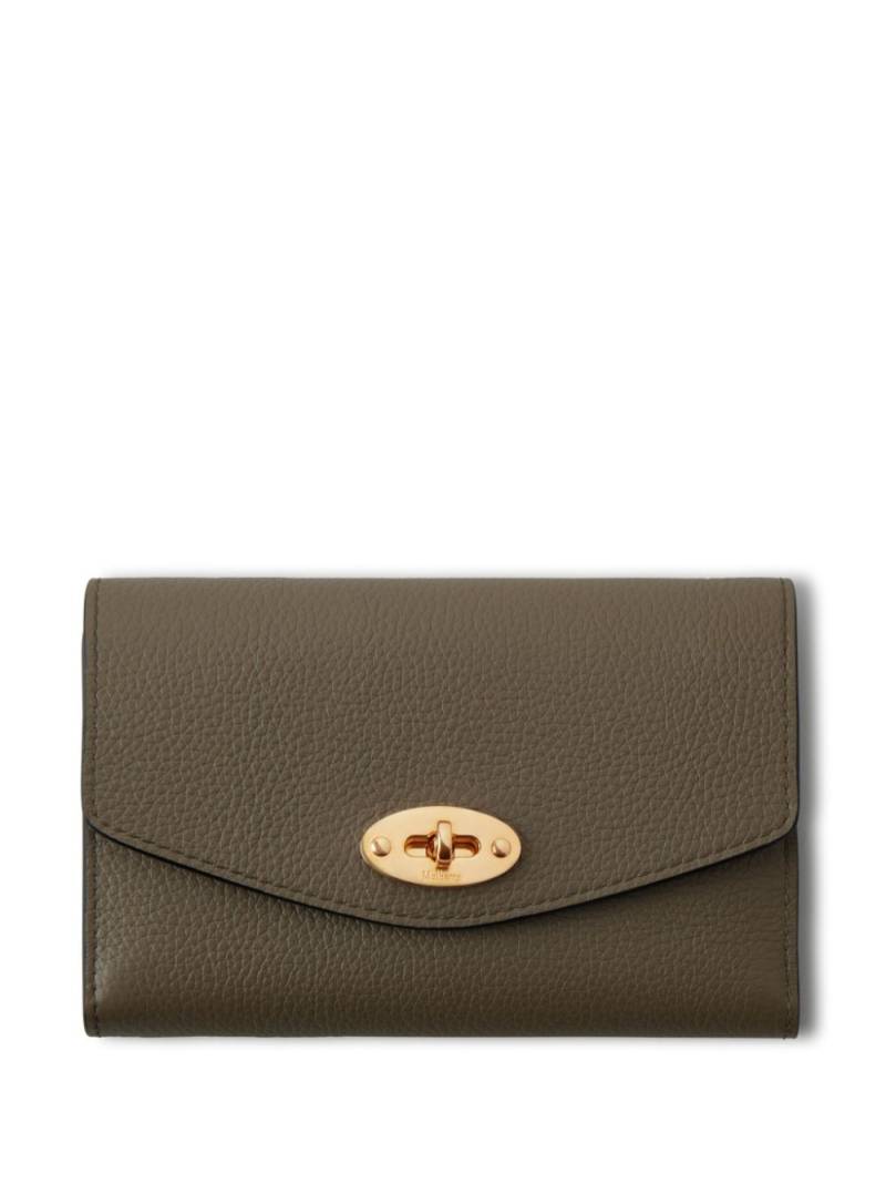 Mulberry medium Darley grained-texture wallet - Green von Mulberry