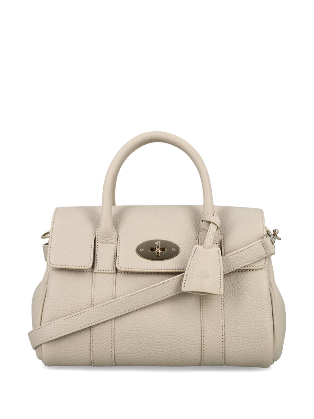 Mulberry small Bayswater leather tote bag - White von Mulberry