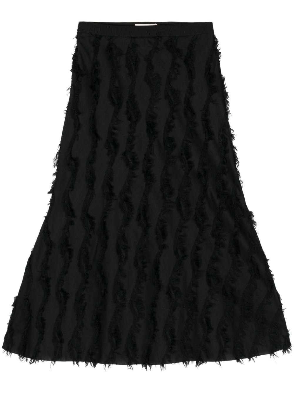 Muller Of Yoshiokubo Surge fringed maxi skirt - Black von Muller Of Yoshiokubo