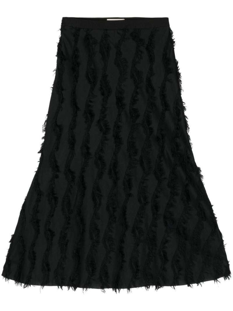 Muller Of Yoshiokubo Surge fringed maxi skirt - Black von Muller Of Yoshiokubo