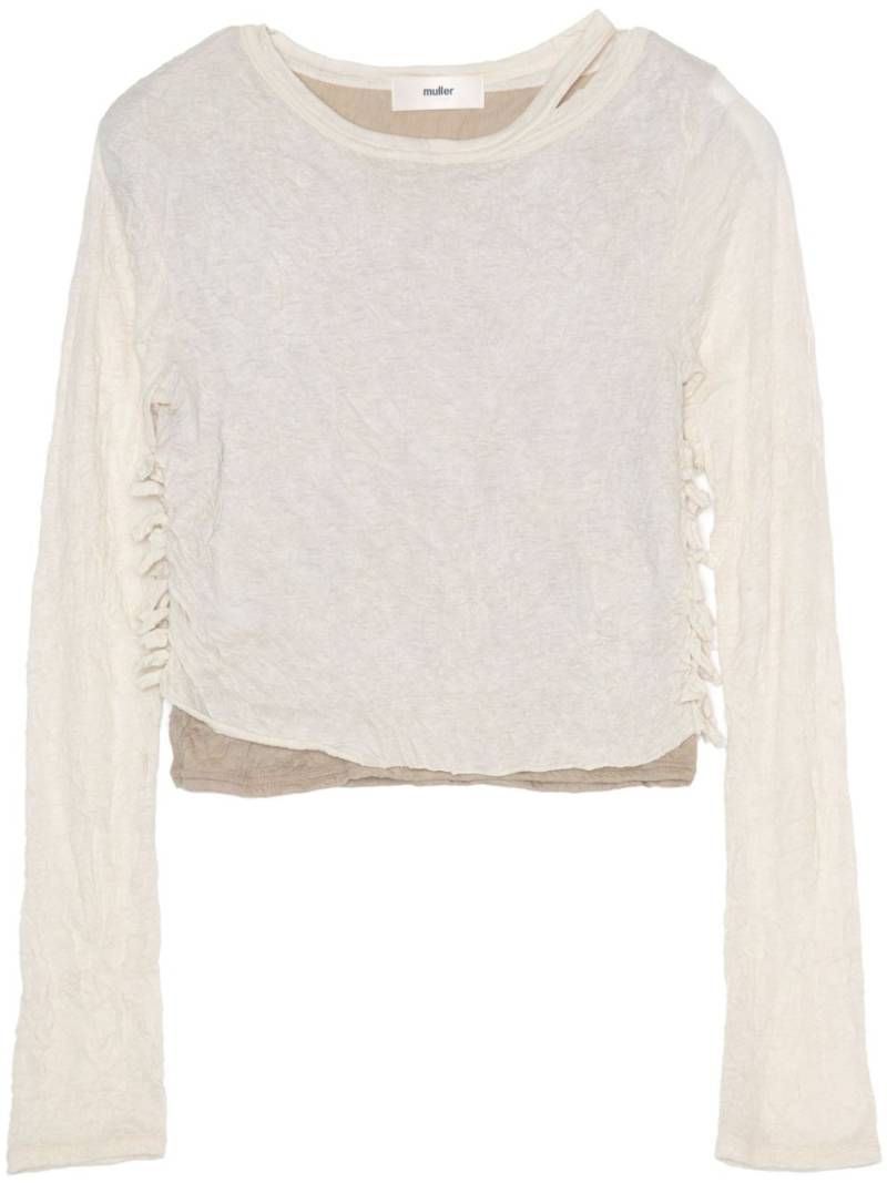 Muller Of Yoshiokubo double-layered top - Neutrals von Muller Of Yoshiokubo