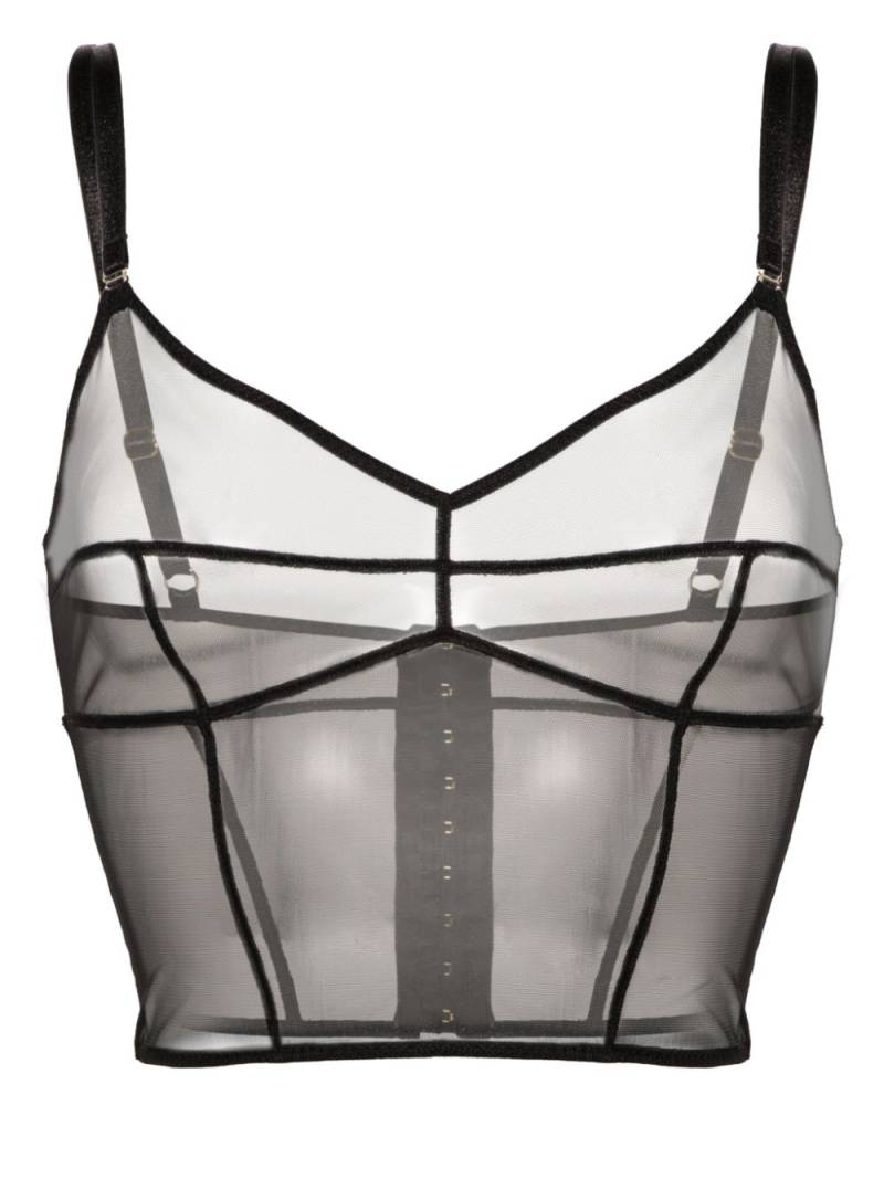 Murmur Haze panelled mesh bra - Black von Murmur