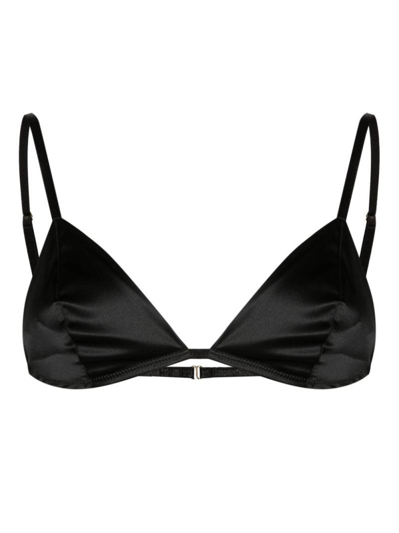 Murmur Nostalgic satin triangle bra - Black von Murmur