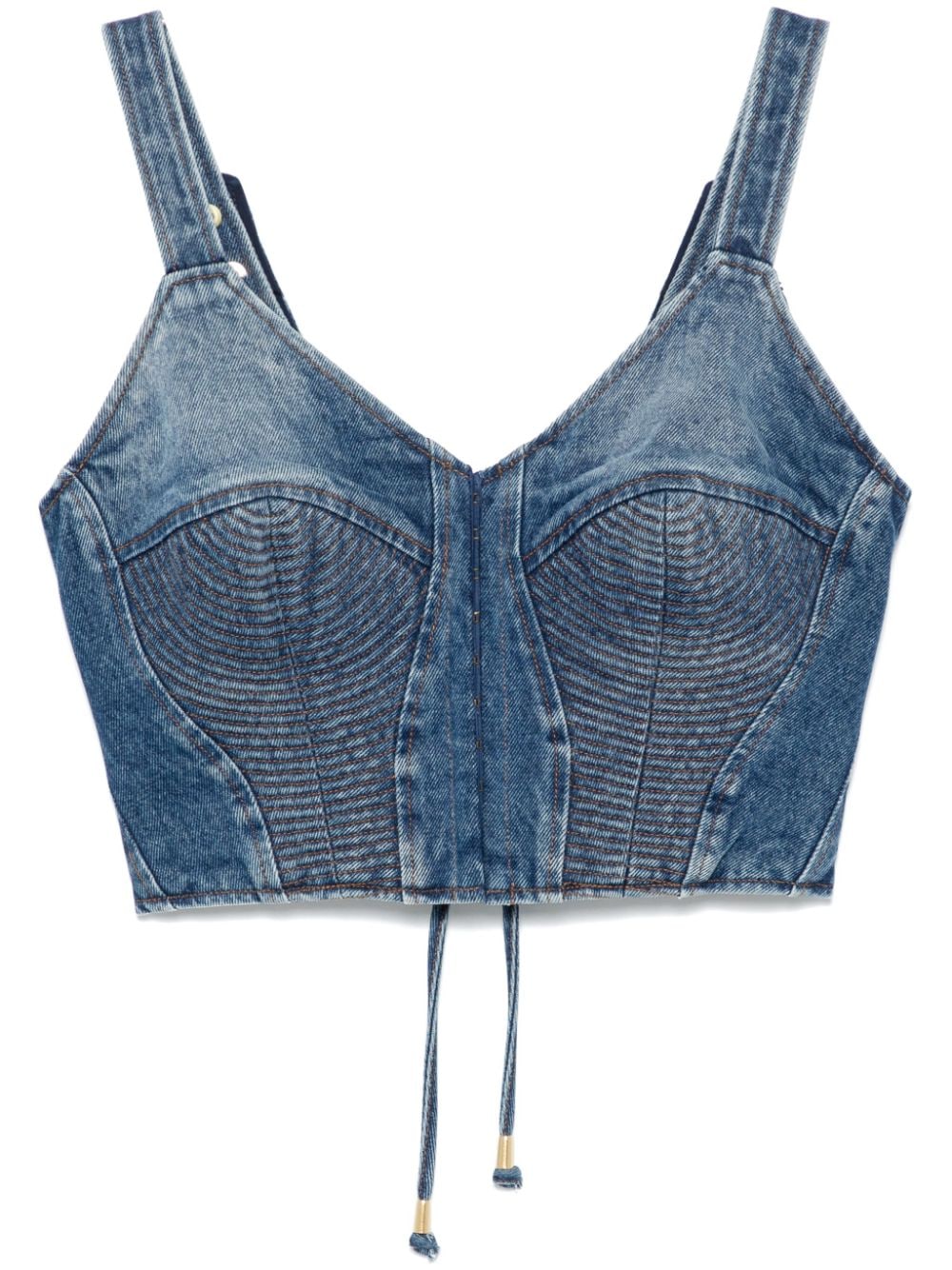 Murmur denim corset top - Blue von Murmur