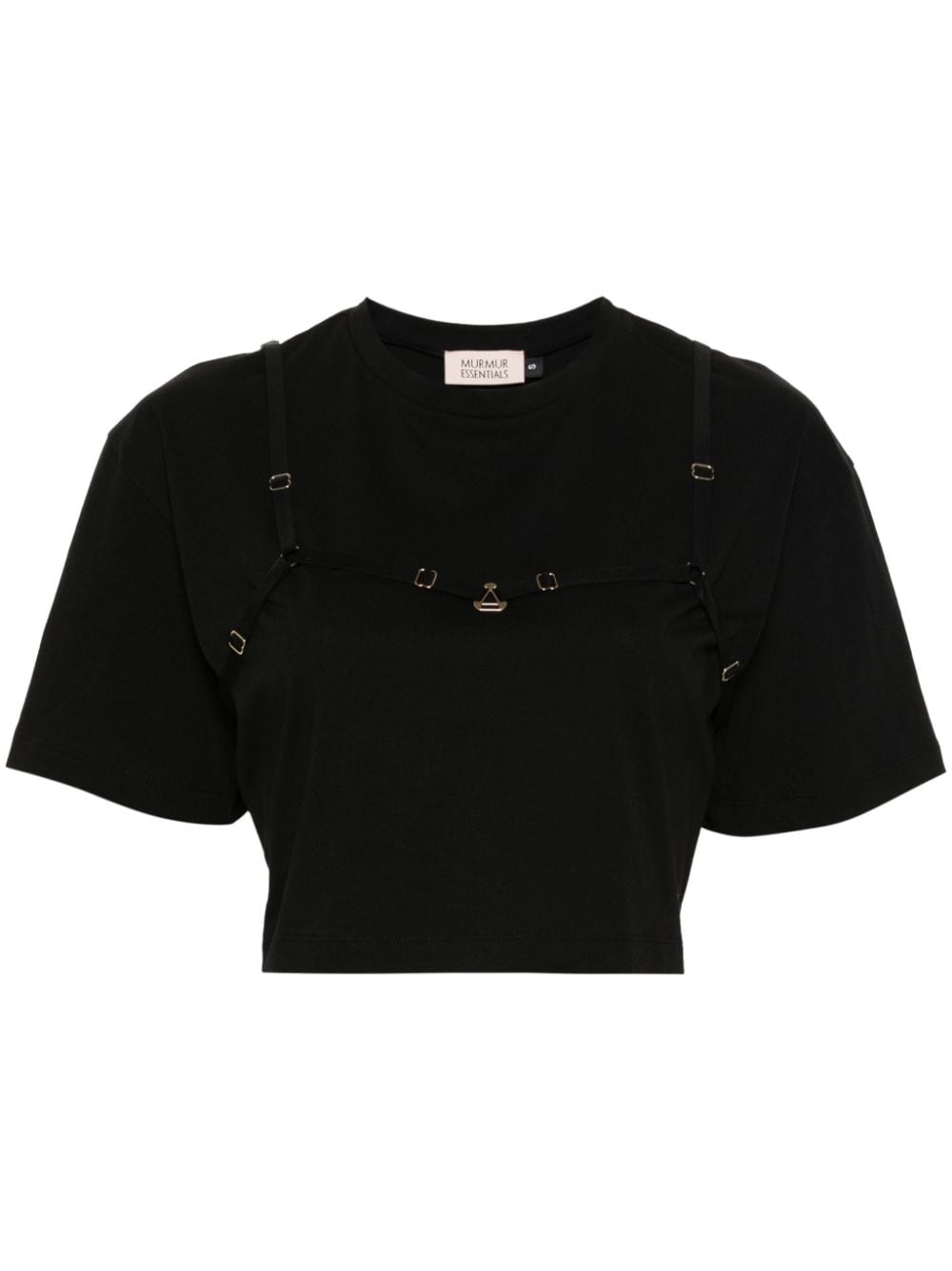 Murmur strap-detail cropped T-shirt - Black von Murmur