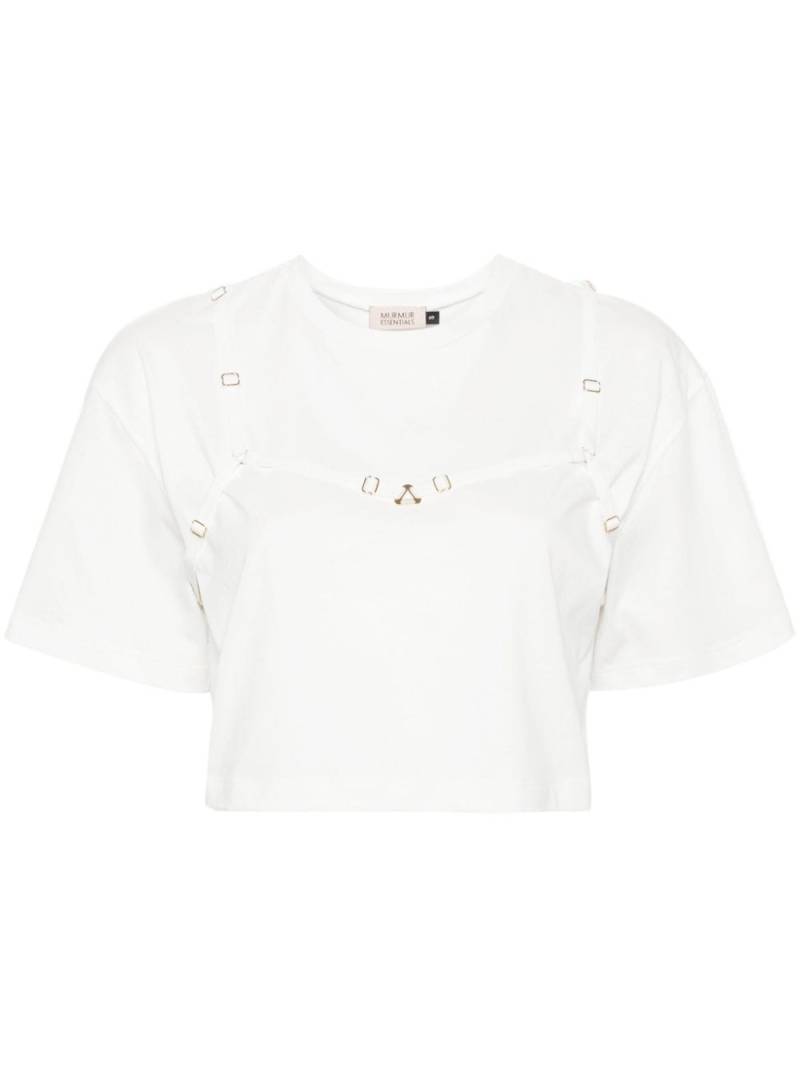 Murmur strap-detail cropped T-shirt - White von Murmur