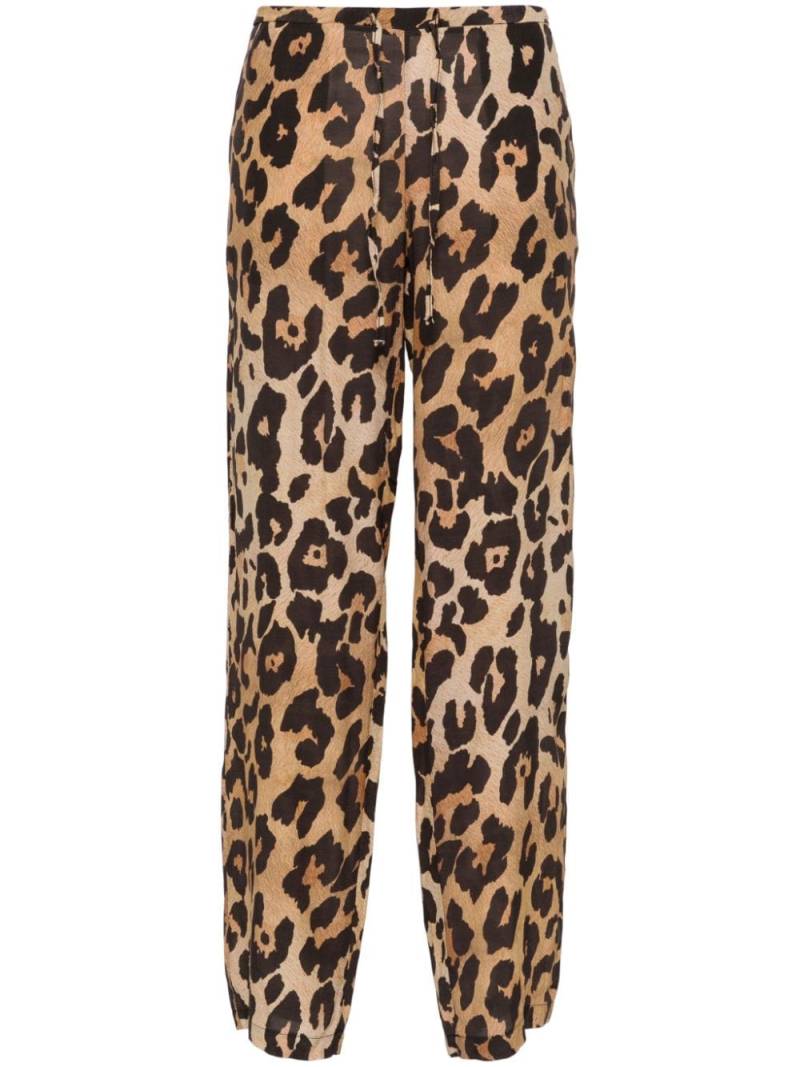 Musier leopard-print straight-leg trousers - Brown von Musier