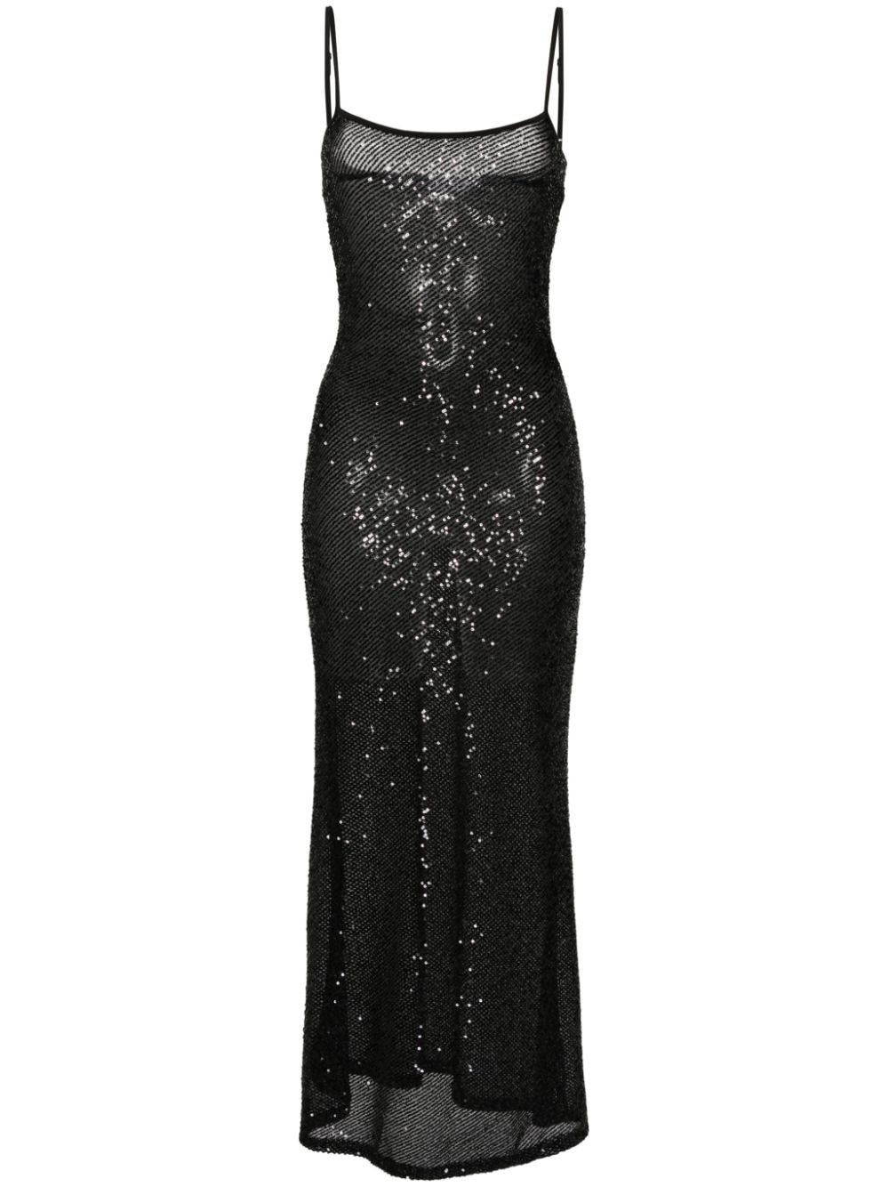 Musier sequin-embellished maxi dress - Black