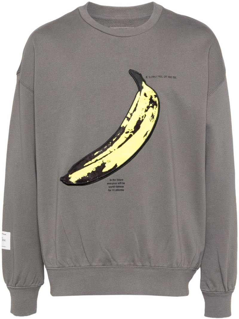 Musium Div. Banana patch sweatshirt - Grey von Musium Div.