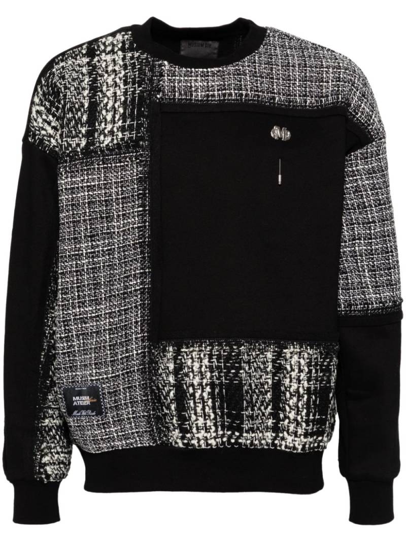 Musium Div. Multi-pattern patchwork sweatshirt - Black von Musium Div.