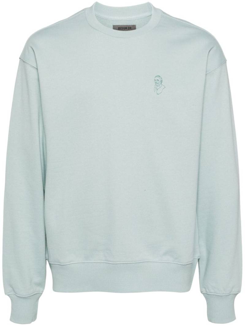 Musium Div. Tonal embroidered back sweatshirt - Blue von Musium Div.