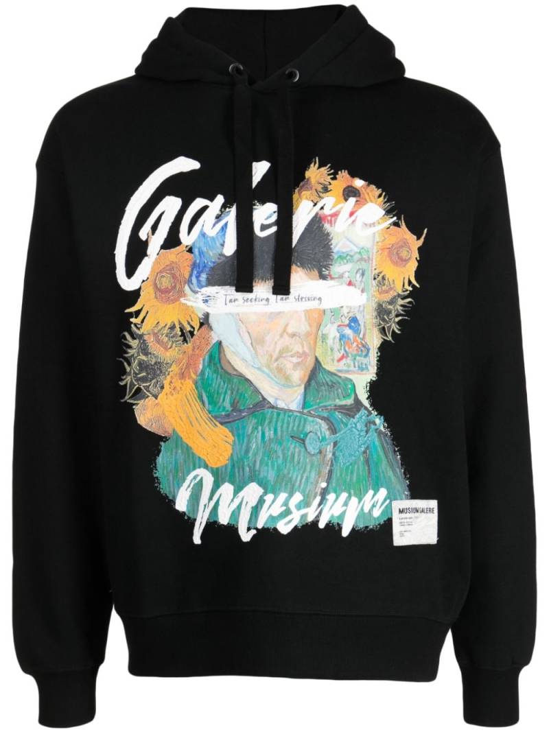 Musium Div. Van Gogh drawstring hoodie - Black von Musium Div.