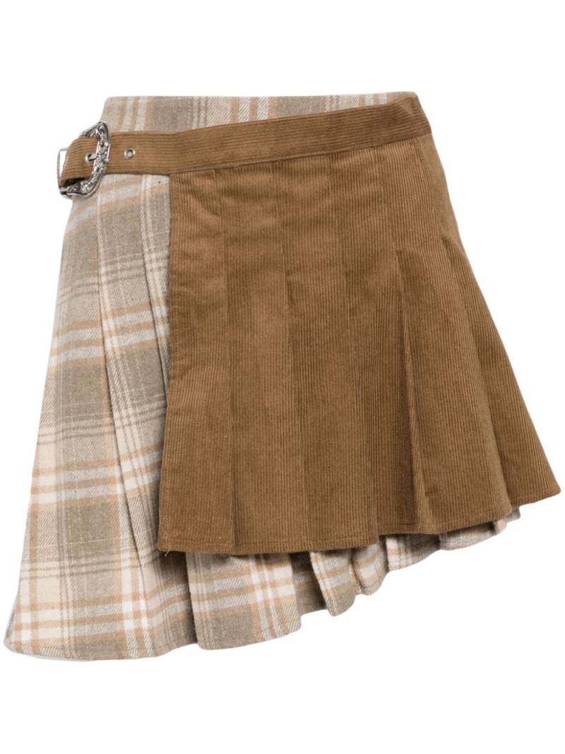 Musium Div. asymmetric panelled skirt - Brown von Musium Div.