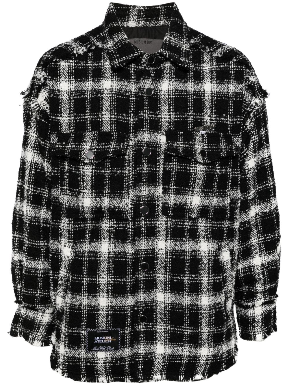 Musium Div. checked shirt jacket - Black von Musium Div.