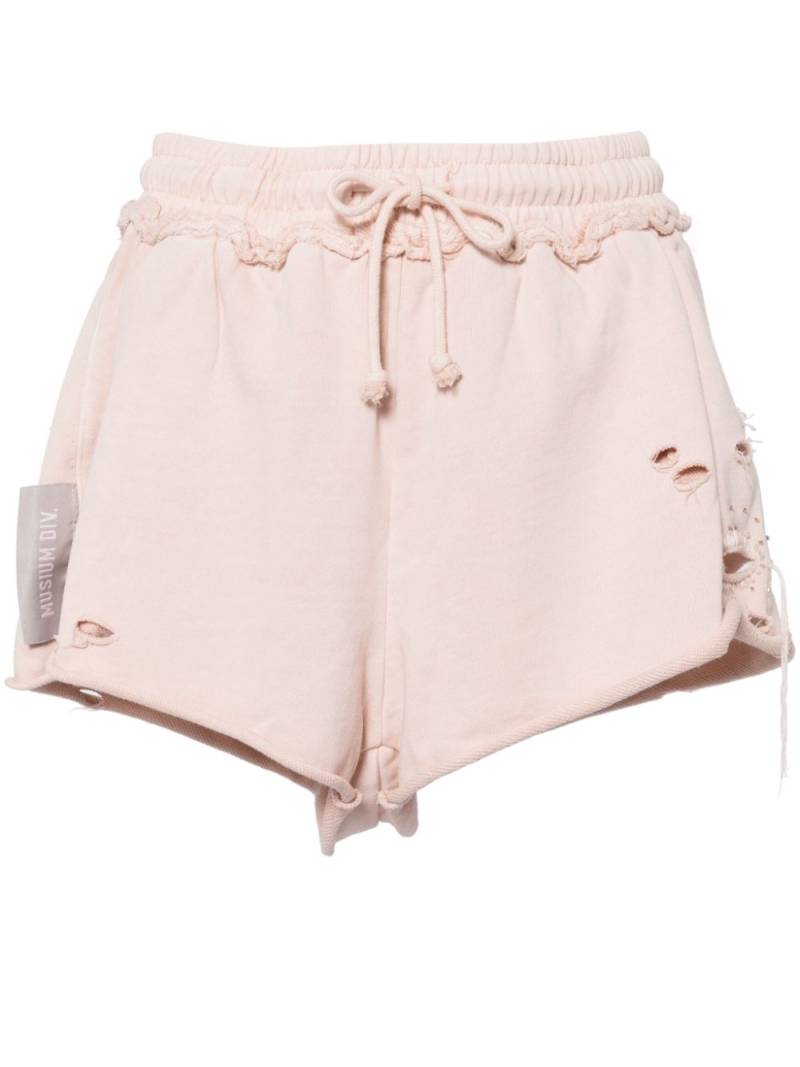 Musium Div. cut-out detailing shorts - Pink von Musium Div.