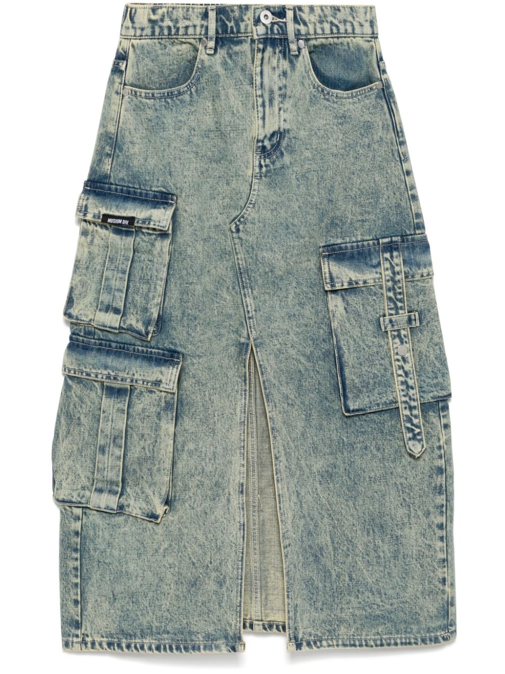 Musium Div. denim cargo A-line skirt - Blue von Musium Div.