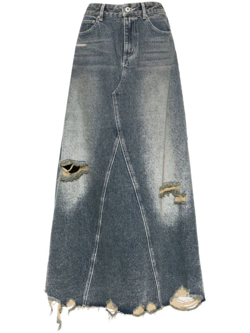 Musium Div. distressed denim skirt - Blue von Musium Div.