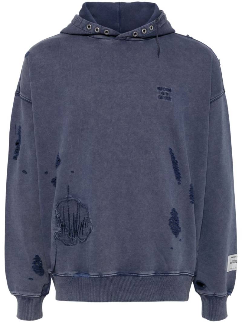 Musium Div. distressed hoodie - Blue von Musium Div.