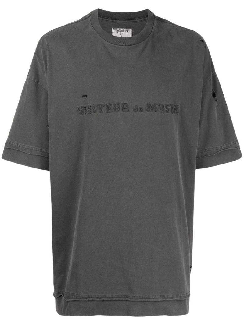 Musium Div. distressed short-sleeve T-shirt - Grey von Musium Div.