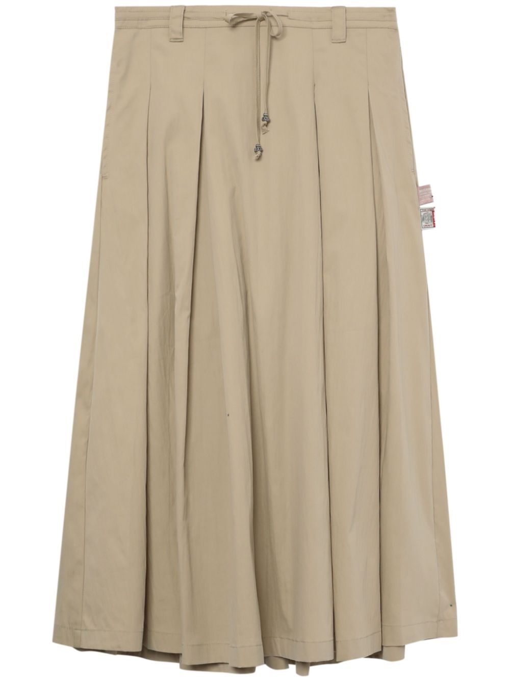 Musium Div. drawstring pleated skirt - Neutrals von Musium Div.