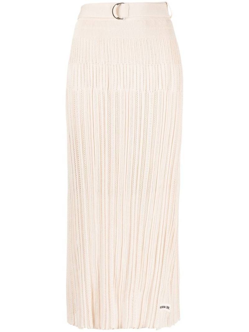 Musium Div. drop-stitch knit midi skirt - Neutrals von Musium Div.