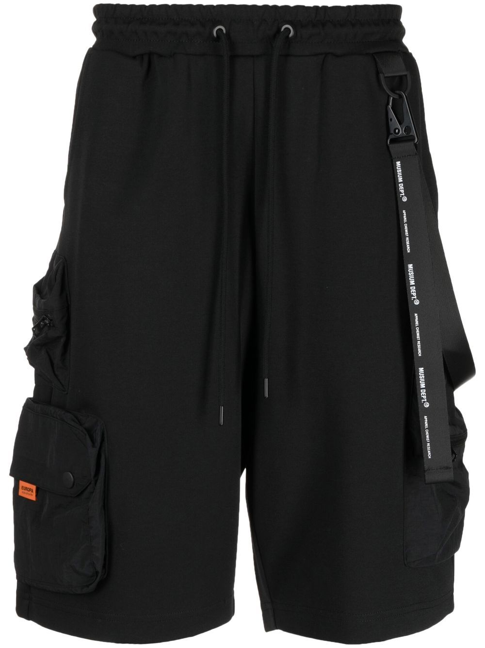 Musium Div. elasticated-waistband cargo shorts - Black von Musium Div.