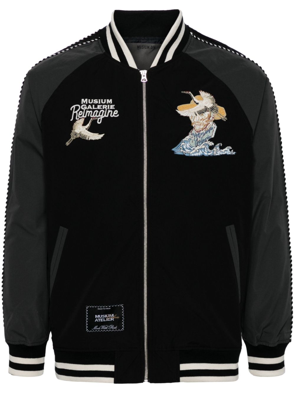 Musium Div. embroidered bomber jacket - Black von Musium Div.