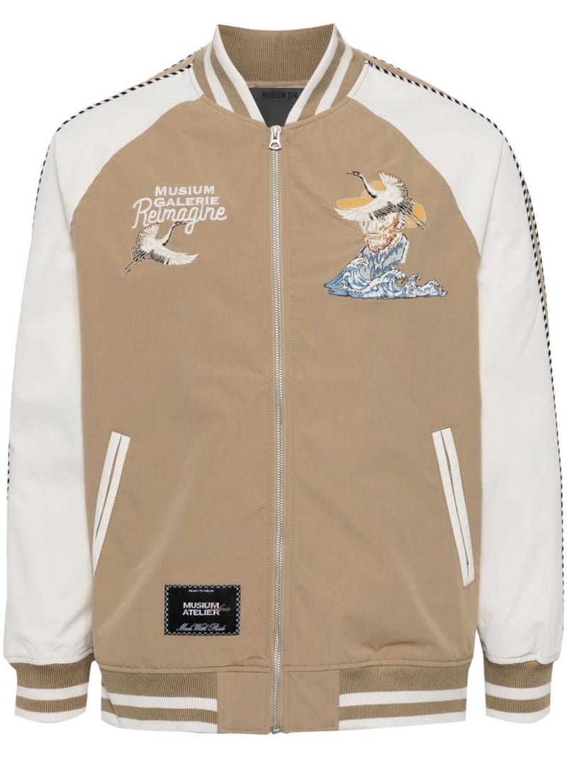 Musium Div. embroidered bomber jacket - Neutrals von Musium Div.