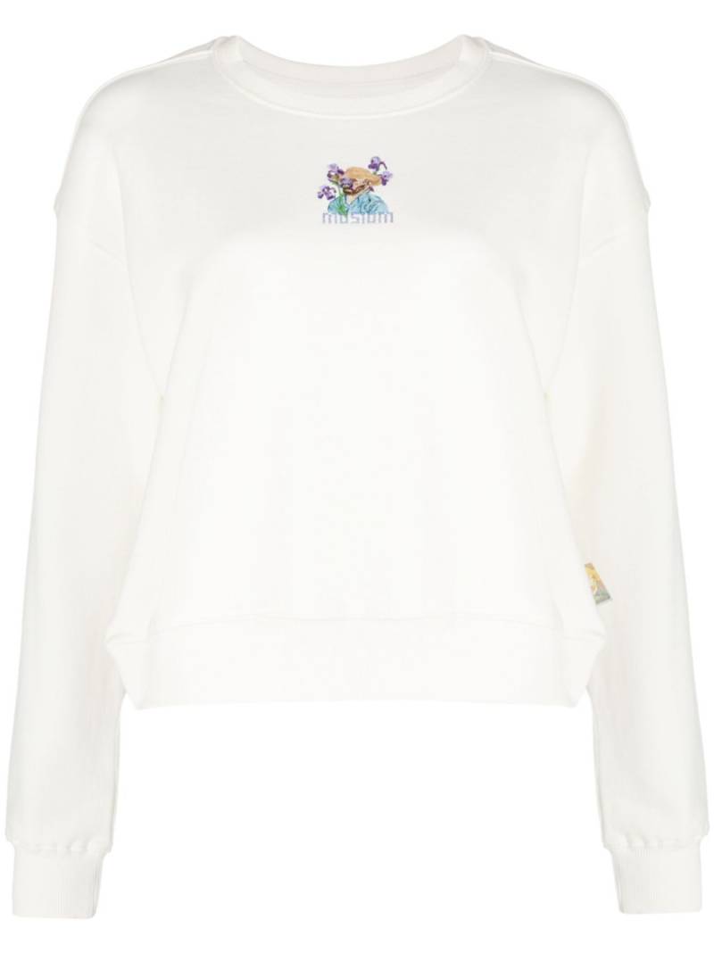 Musium Div. embroidered cotton sweatshirt - Neutrals von Musium Div.