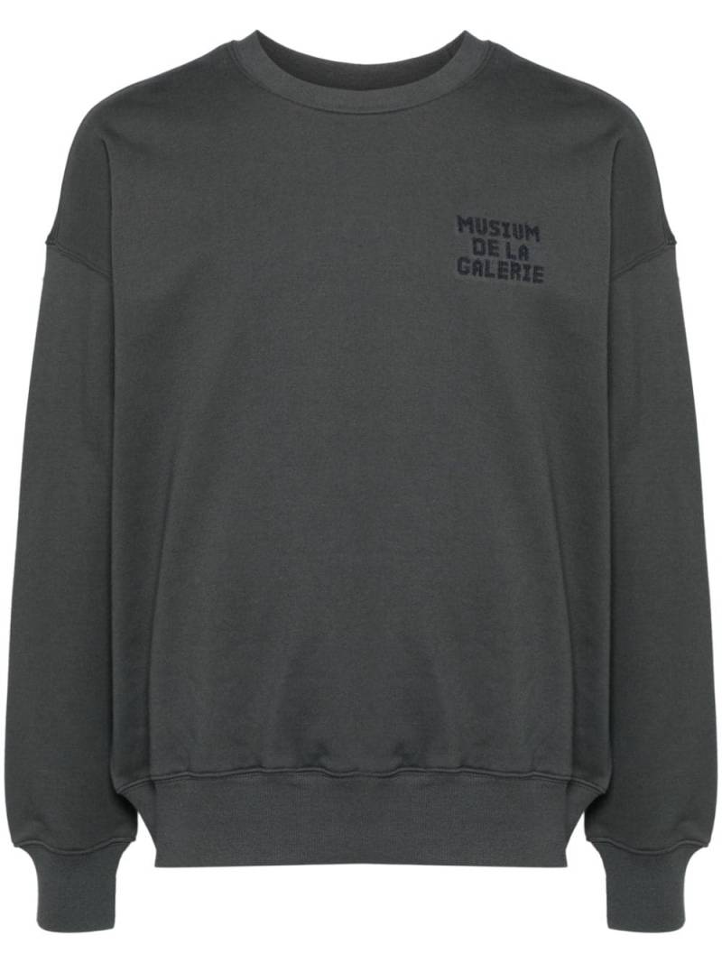 Musium Div. embroidered-logo cotton sweatshirt - Grey von Musium Div.