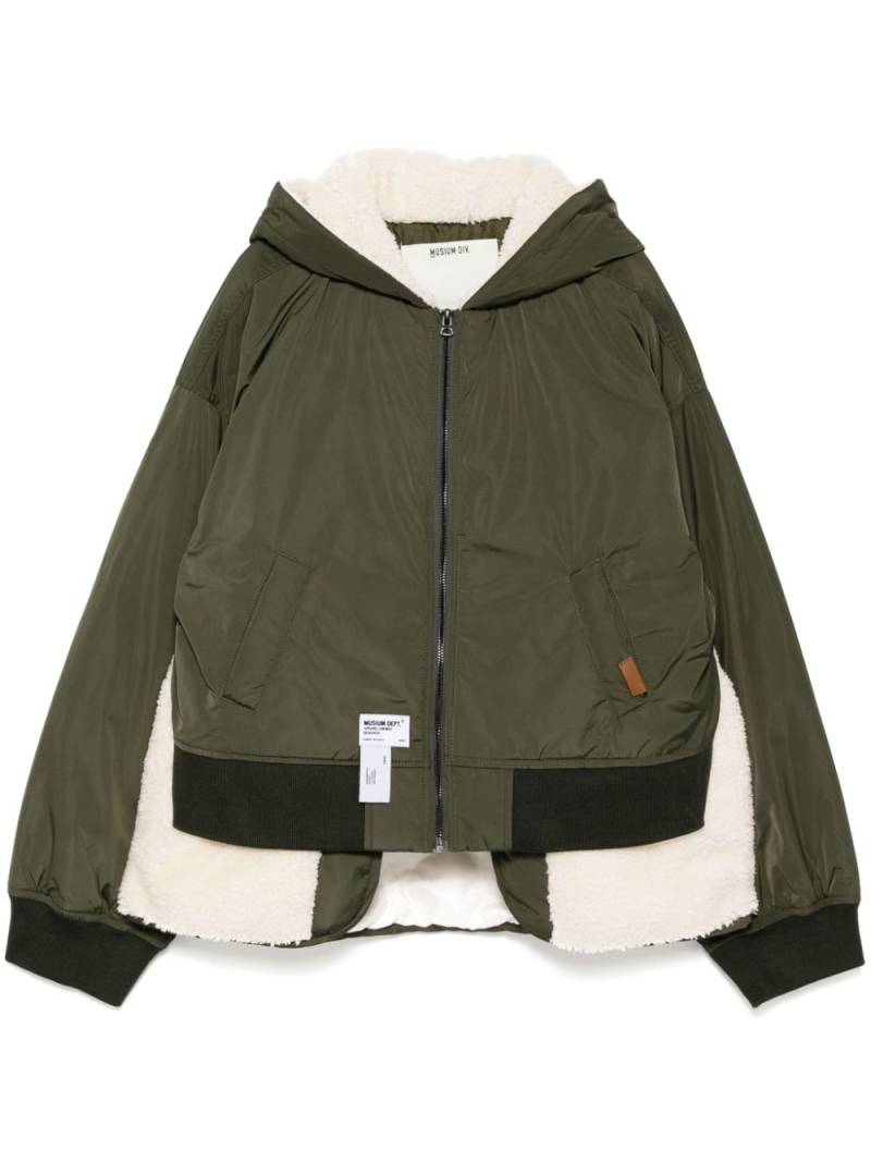 Musium Div. fleece panelled oversized jacket - Green von Musium Div.