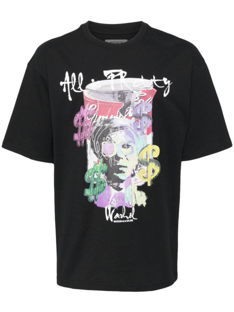 Musium Div. graphic-print cotton T-shirt - Black von Musium Div.