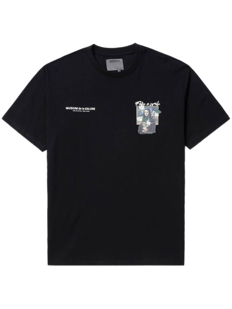 Musium Div. graphic-print cotton T-shirt - Black von Musium Div.