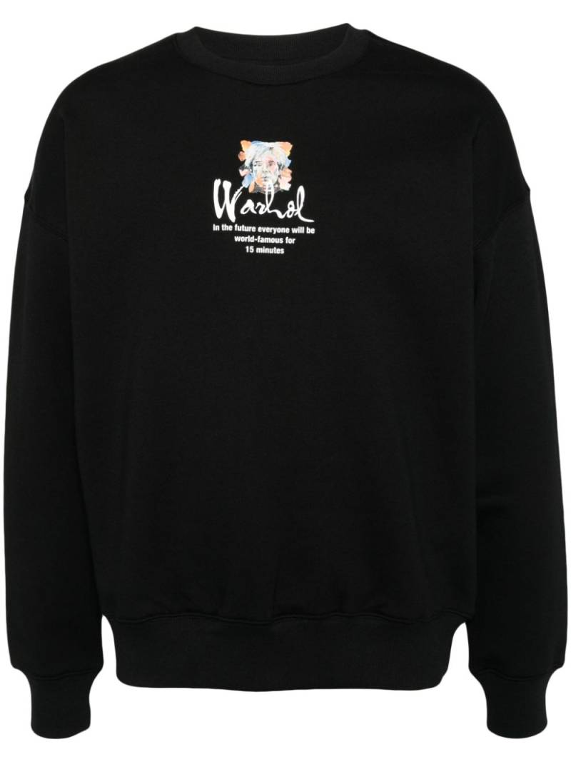 Musium Div. graphic-print cotton sweatshirt - Black von Musium Div.