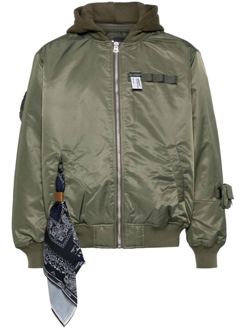 Musium Div. hooded zip-up jacket - Green von Musium Div.