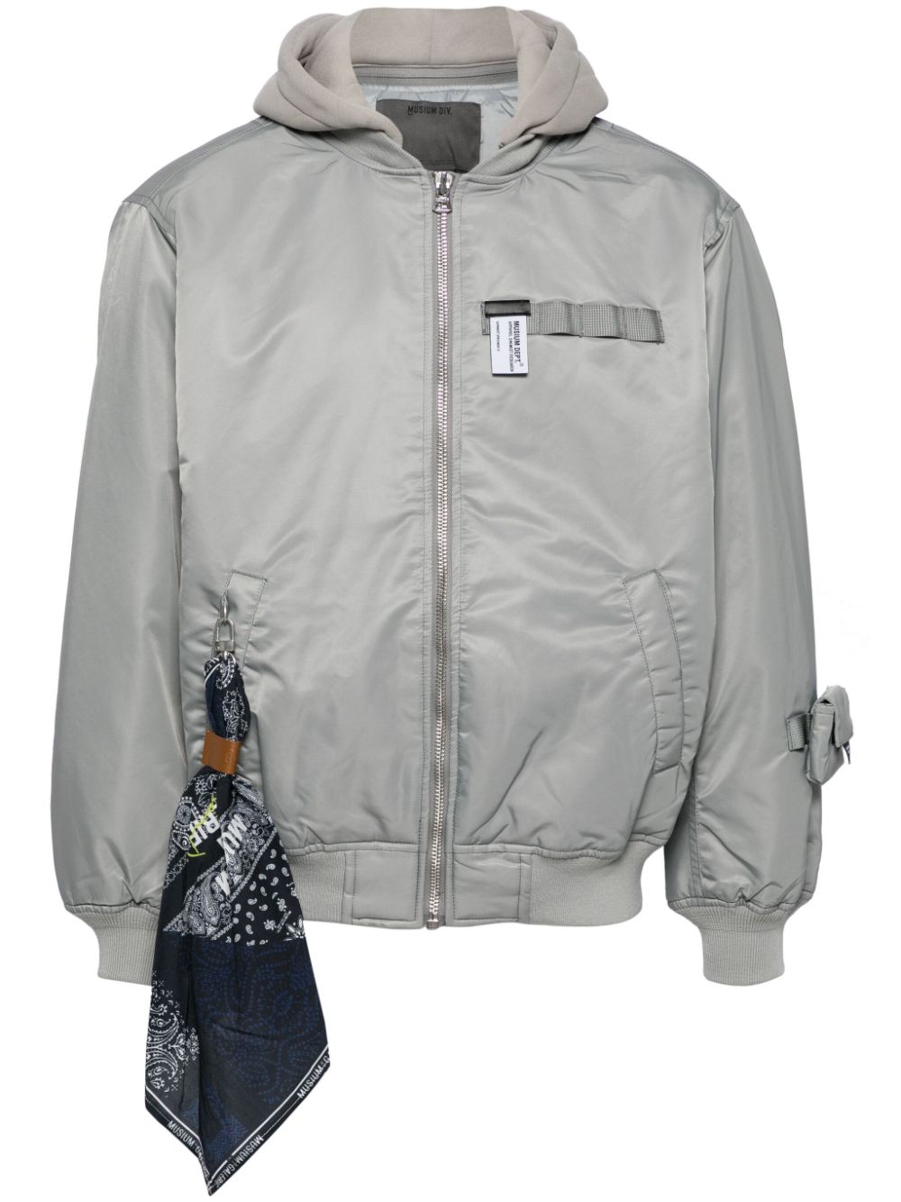 Musium Div. hooded zip-up jacket - Grey von Musium Div.