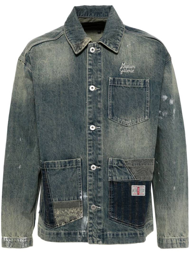 Musium Div. logo-embroidered denim jacket - Blue von Musium Div.