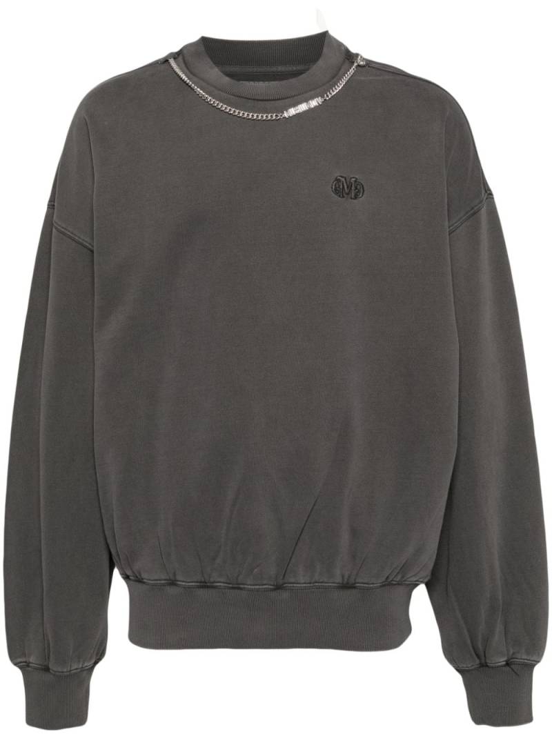 Musium Div. logo-embroidered sweatshirt - Grey von Musium Div.