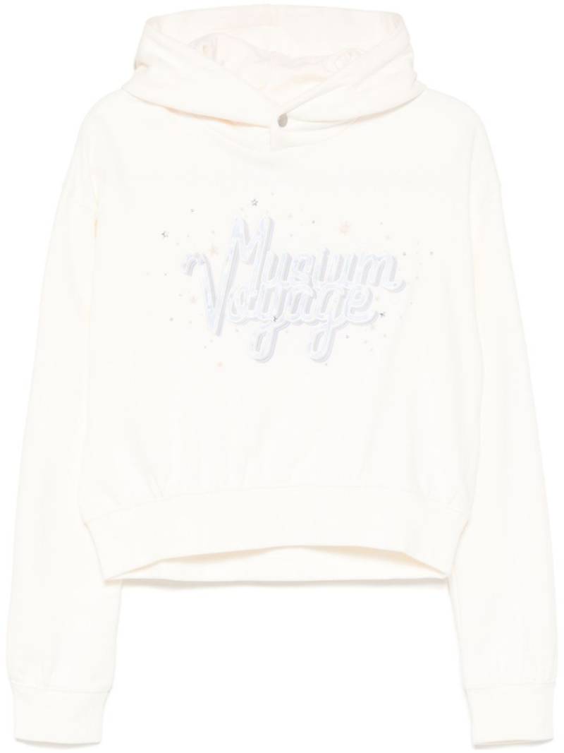 Musium Div. logo embroidery hoodie - Neutrals von Musium Div.