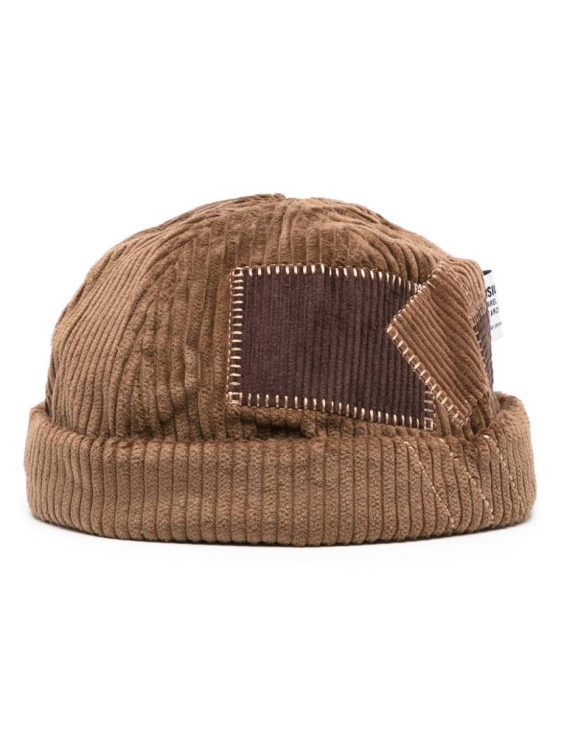 Musium Div. logo-patch corduroy adjustable beanie - Brown von Musium Div.