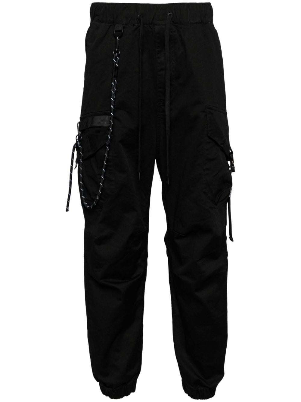 Musium Div. logo-patch tapered trousers - Black von Musium Div.