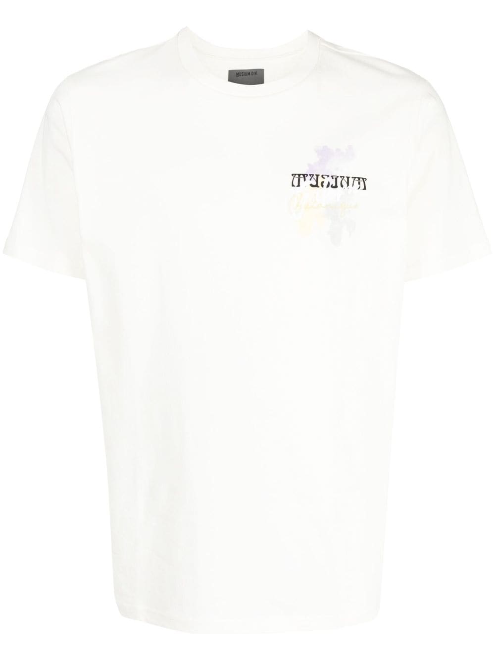 Musium Div. logo-print cotton T-shirt - Neutrals von Musium Div.