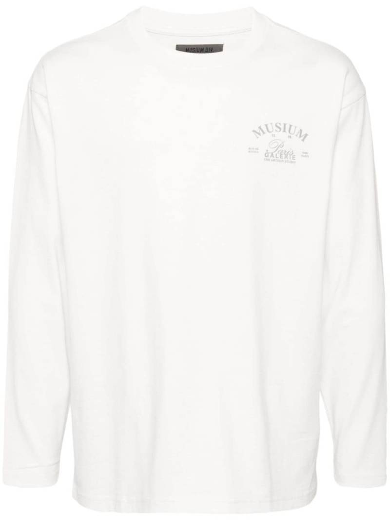 Musium Div. logo-print long-sleeved T-shirt - White von Musium Div.